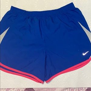 Nike Blue and Pink Runnign Shorts